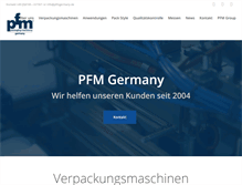 Tablet Screenshot of pfm-germany.de